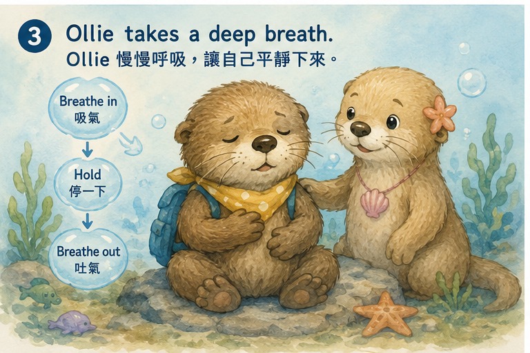 Ollie takes a deep breath