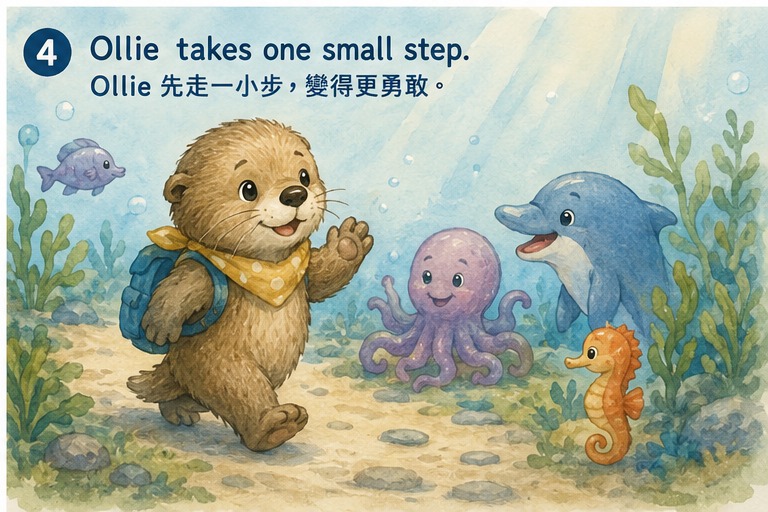 Ollie takes one small step